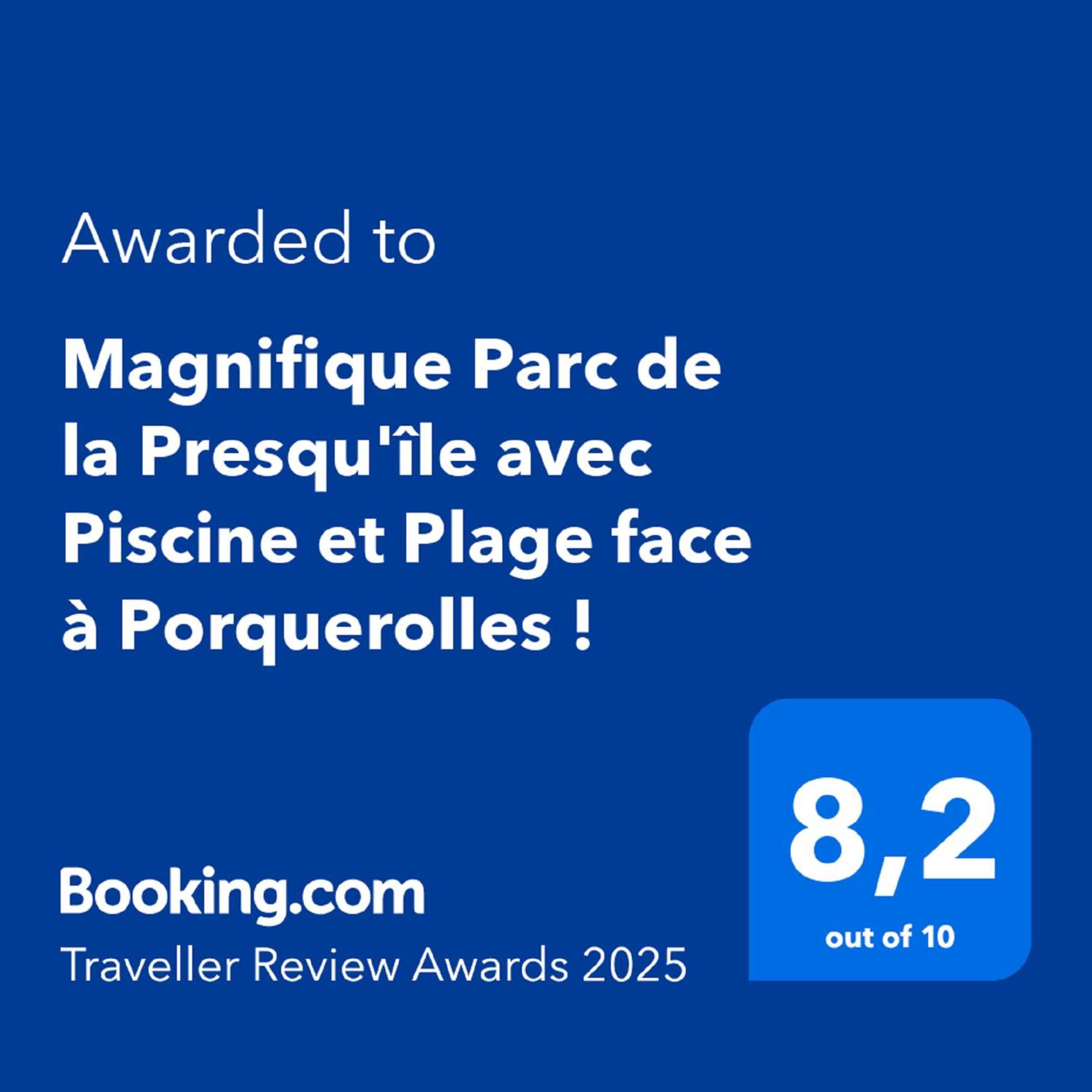 Magnifique Parc De La Presqu'Ile Avec Piscine Et Plage Face A Porquerolles ! 耶尔 外观 照片